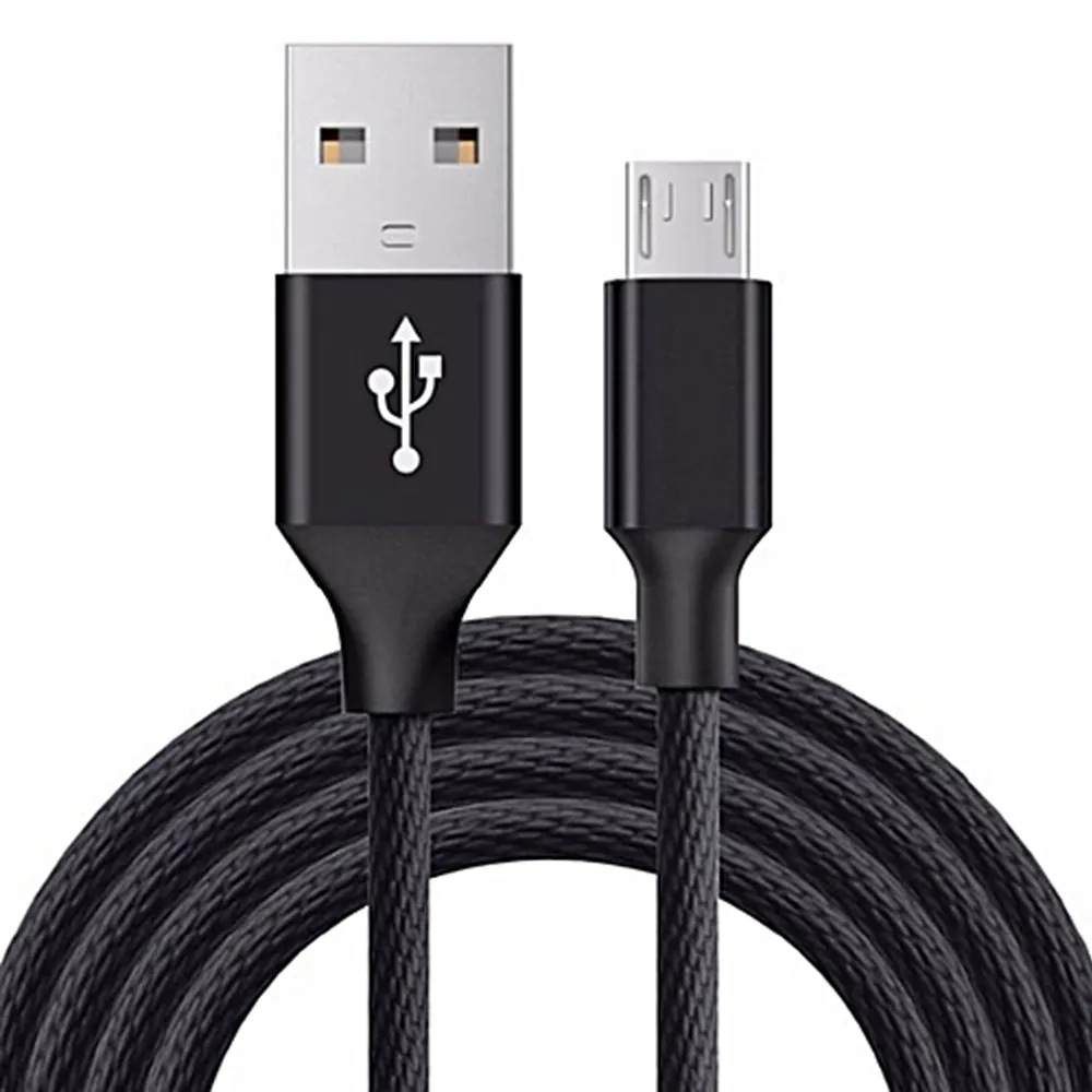 Optimus USB data kabel (2m, Micro USB na USB-A, pleteni/najlon, crni) - Zagreb