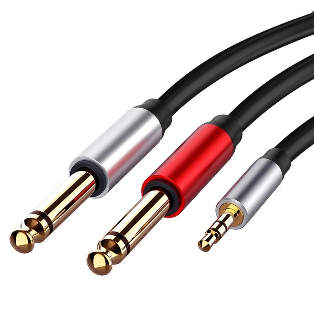 Optimus Audio kabel (5m, 6.3mm Stereo Muški na Muški, crni) - Zagreb