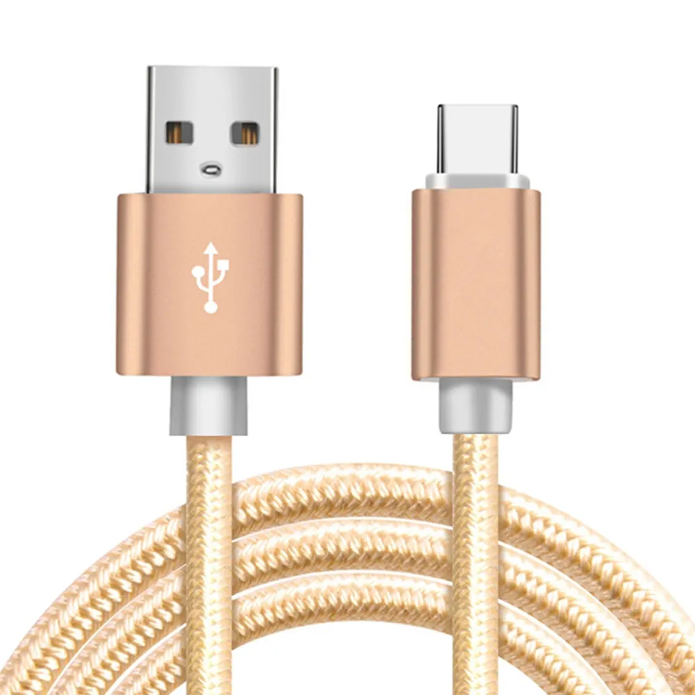 Optimus USB C data kabel (1m, USB-C na USB 2.0, pleteni/najlon, zlatni) - Zagreb