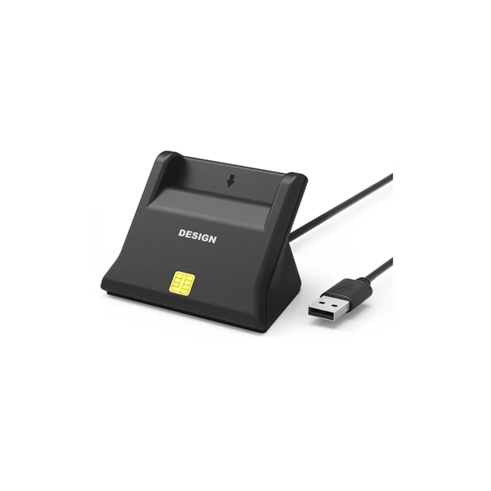 Optimus Stolni USB Čitač pametnih kartica (Smart Card Reader, 1.2m, Crni) - Zagreb