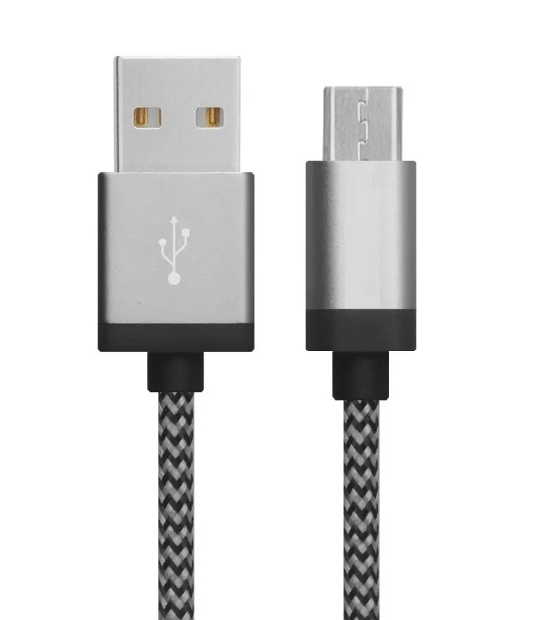 Optimus USB data kabel micro-USB (1m, najlonski pleteni, sivi) - Zagreb