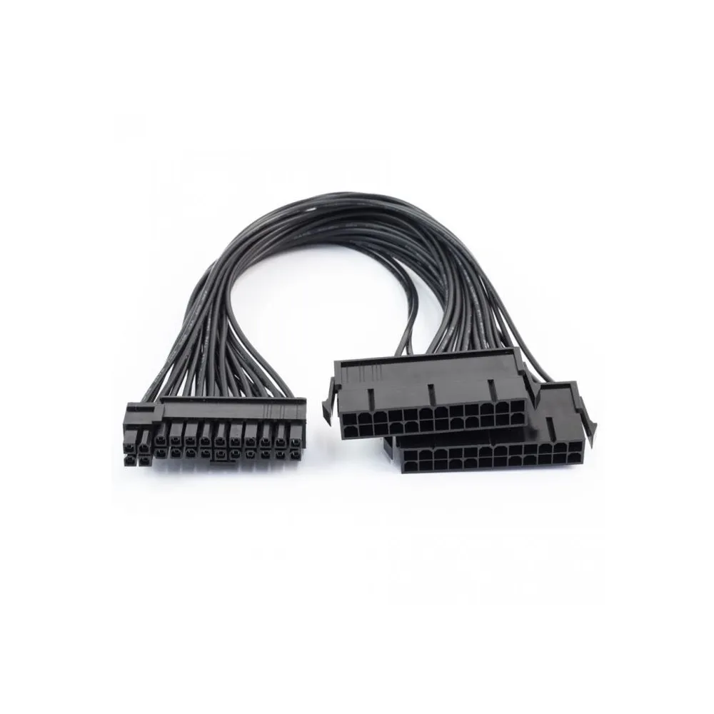 Napojni kabel (30cm, 24-pin muški na 2 x 24-pin ženski, crni) - Zagreb