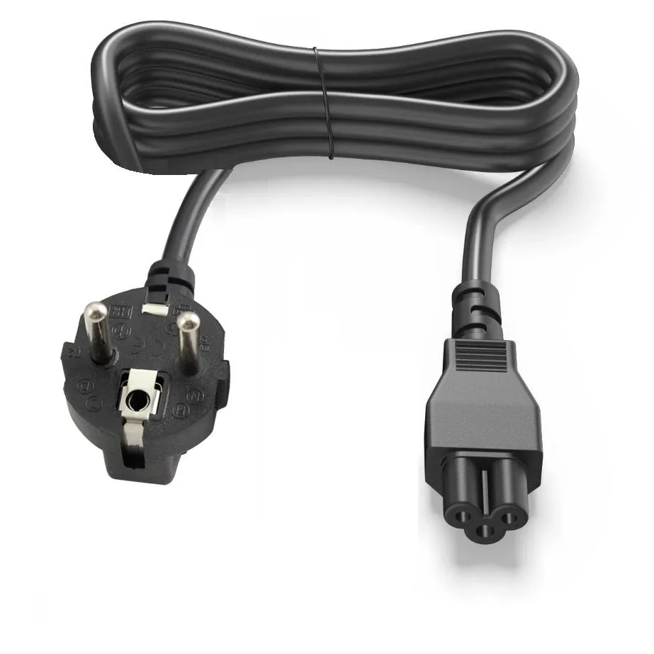 AC Strujni Kabel (1.2m, EU (Šuko) na 3-polni C5, crni) - Zagreb
