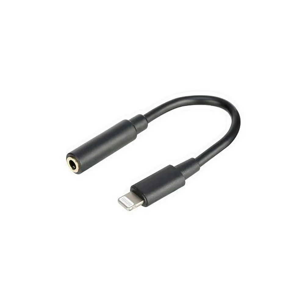 Optimus Audio Adapter kabel (8.5cm, Lightning muški na 3.5mm ženski, crni) - Zagreb