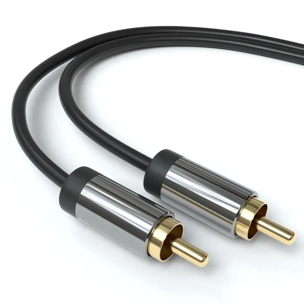 Optimus Subwoofer Audio kabel (5m, 1x RCA Muški na Muški, crni) - Zagreb