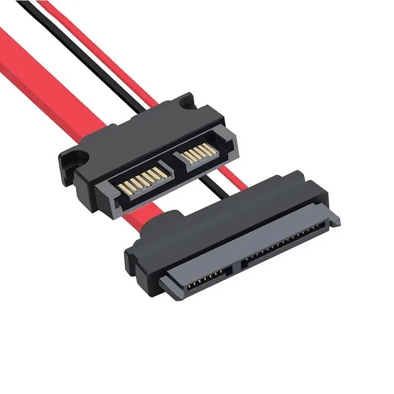 Adapter Kabel (50cm, Slim SATA na SATA 22 pin, crveni) - Zagreb