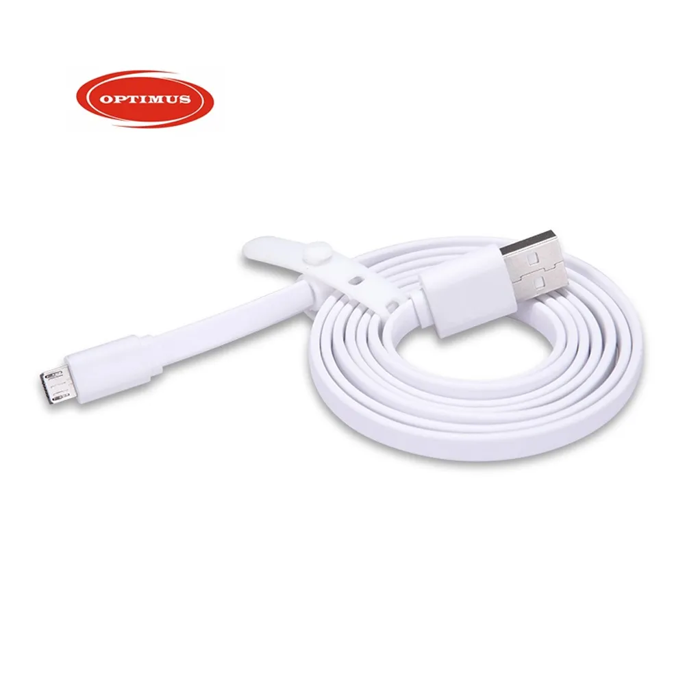 Optimus USB data kabel (2m, Micro USB na USB-A, ravni/flat, bijeli) - Zagreb
