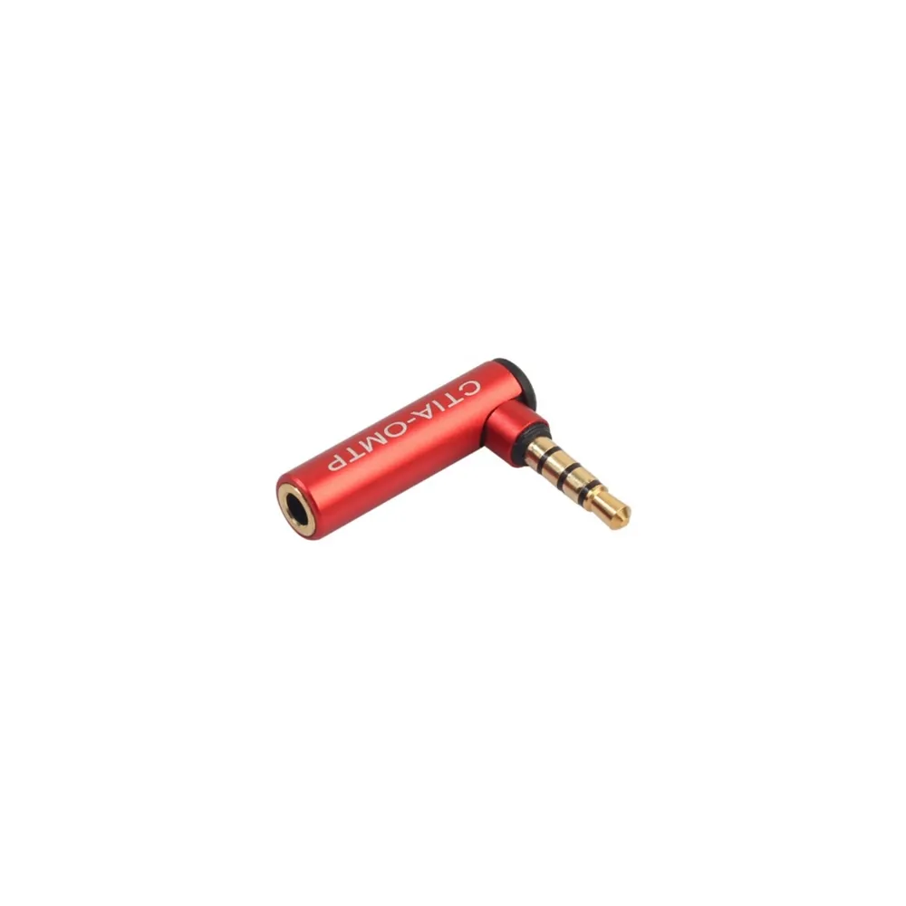 Optimus Audio Adapter (3.5mm Muški na Ženski, 90° kutni, CTIA/OMTP, crveni) - Zagreb