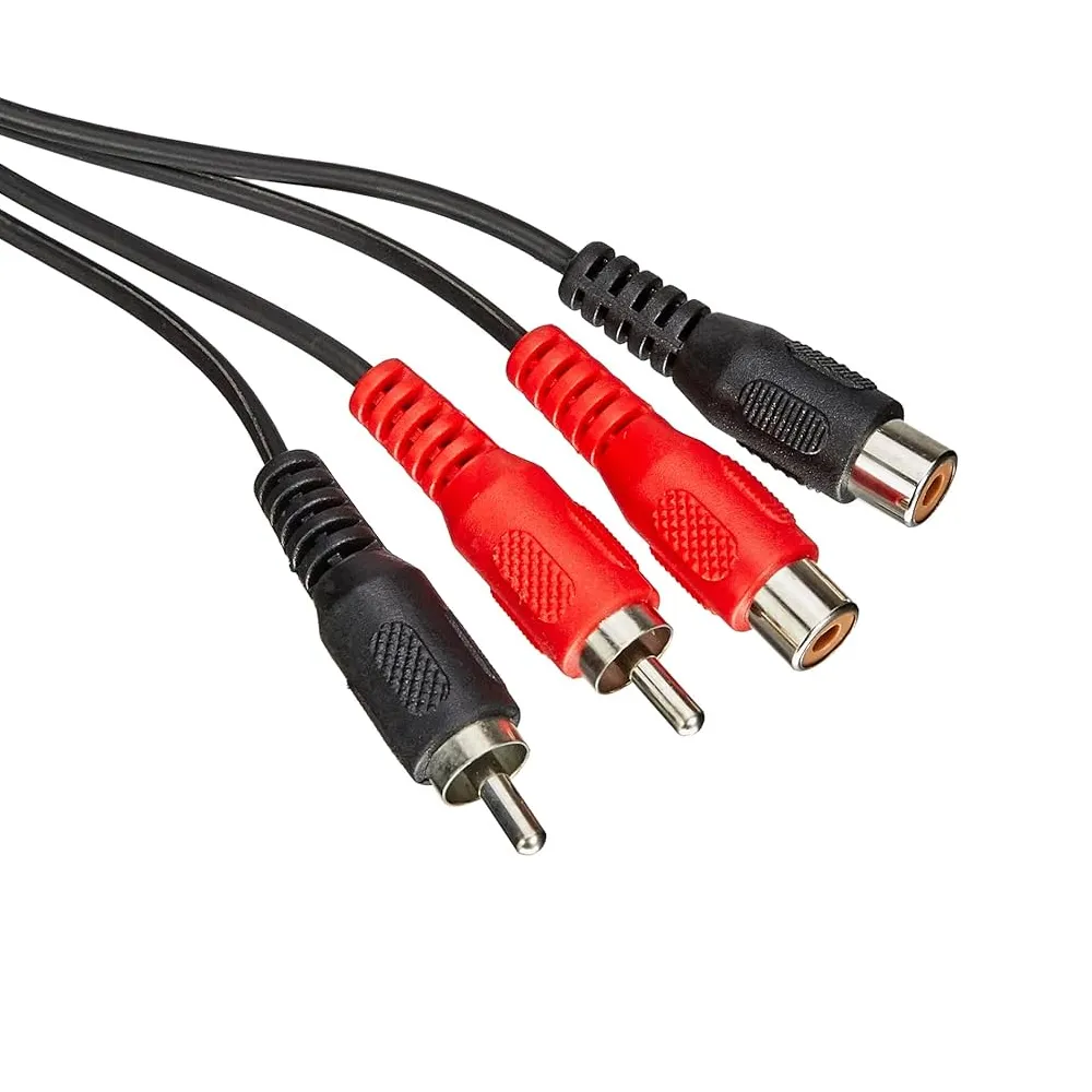 G&BL Audio ekstenzioni kabel (1.5m, 2x RCA Muški na Ženski, crni) - Zagreb