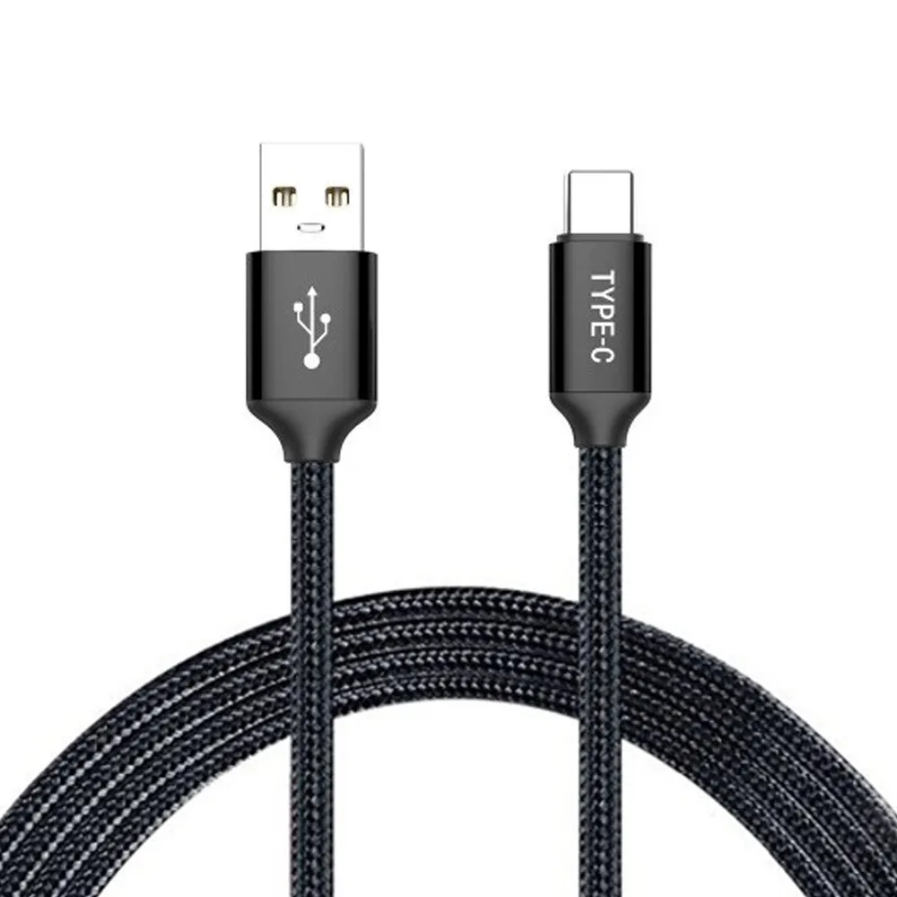 Optimus USB data kabel (2m, USB-C na USB-A, pleteni/najlon, crni) - Zagreb