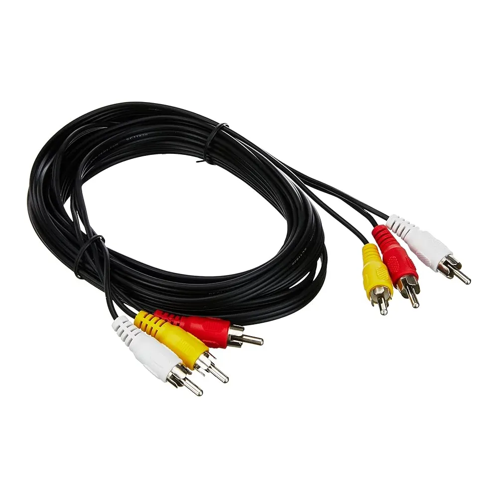 G&BL Audio i Video kabel (3m, 3x RCA na 3x RCA Muški, crni) - Zagreb