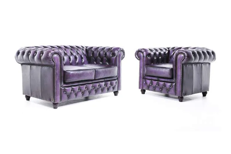 Chesterfield Set Garnitura Original Leather | 1 + 2 sjedišta - Ježdovec, Zagreb