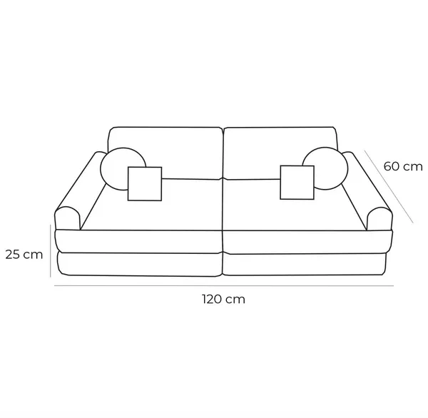 srednja modularna sofa za djecu - churros pink - slika 7