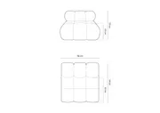 bellis modul 94x94cm, materijal: boucle - slika 8