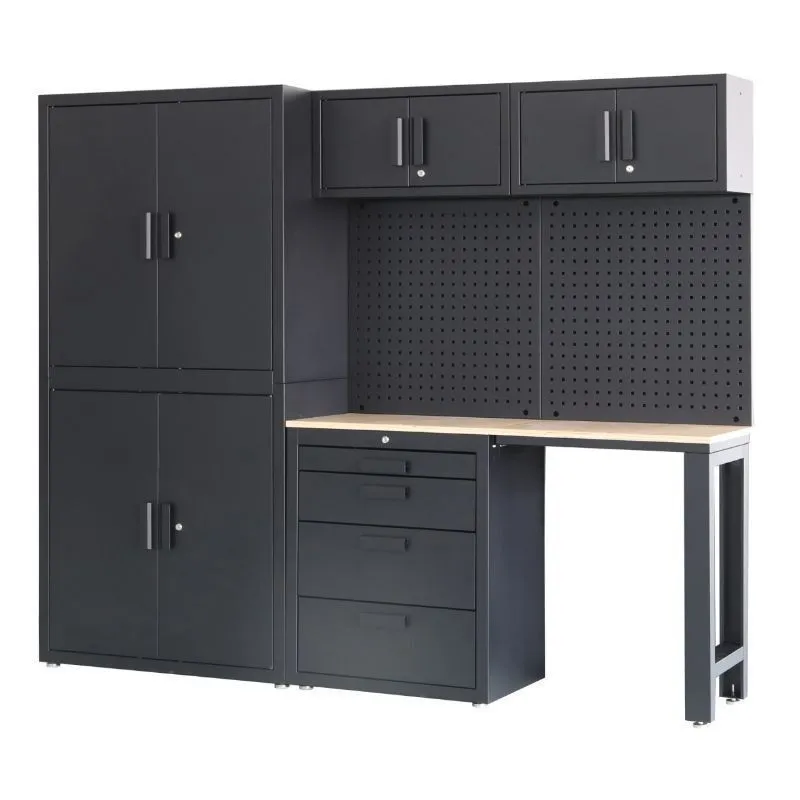 Premium modularni radionički sustav, 8-dijelni, mat crni - Prelog