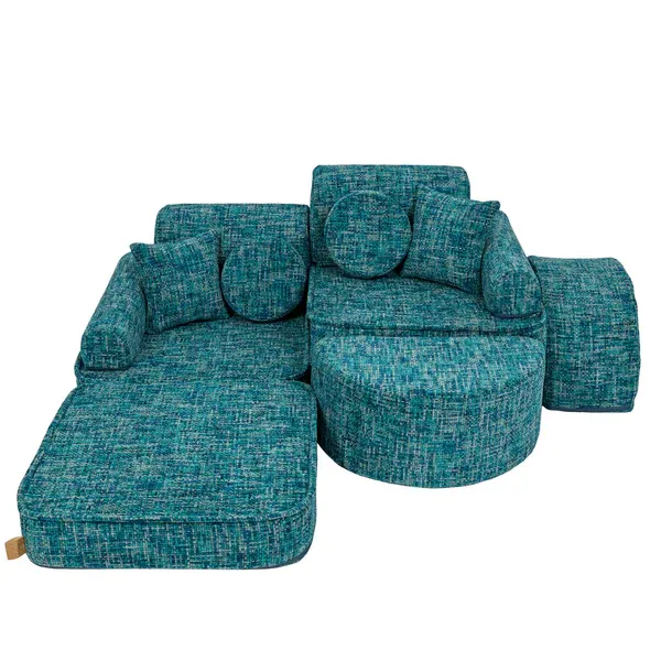 srednja modularna sofa za djecu - tangle lagoon blue plus - slika 2