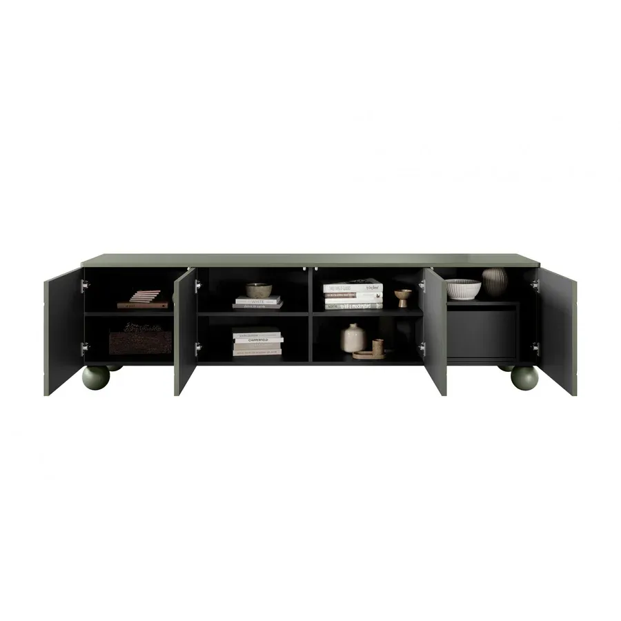 komoda sonatia 200cm, 4 vrata i 1 ladica, materijal: mdf - slika 4