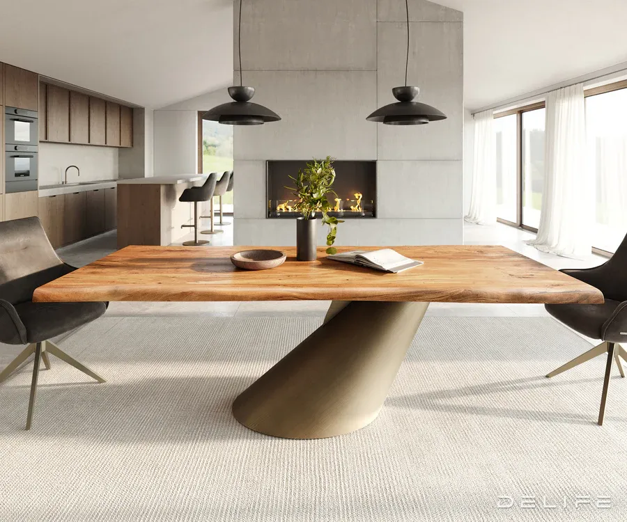 blagovaonski stol edge 240x100cm, materijal: bagrem - slika 2