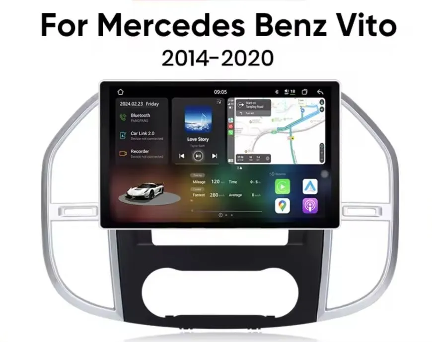 mercedes vito w447 originalna navigacija android multimedija kamera - slika 2