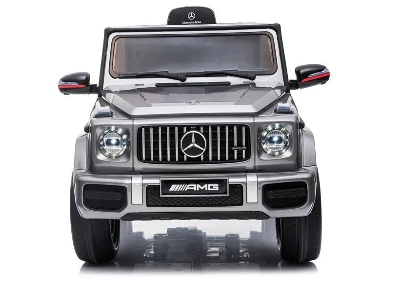 licencirani auto na akumulator mercedes g63 amg - sivi/lakirani - slika 5
