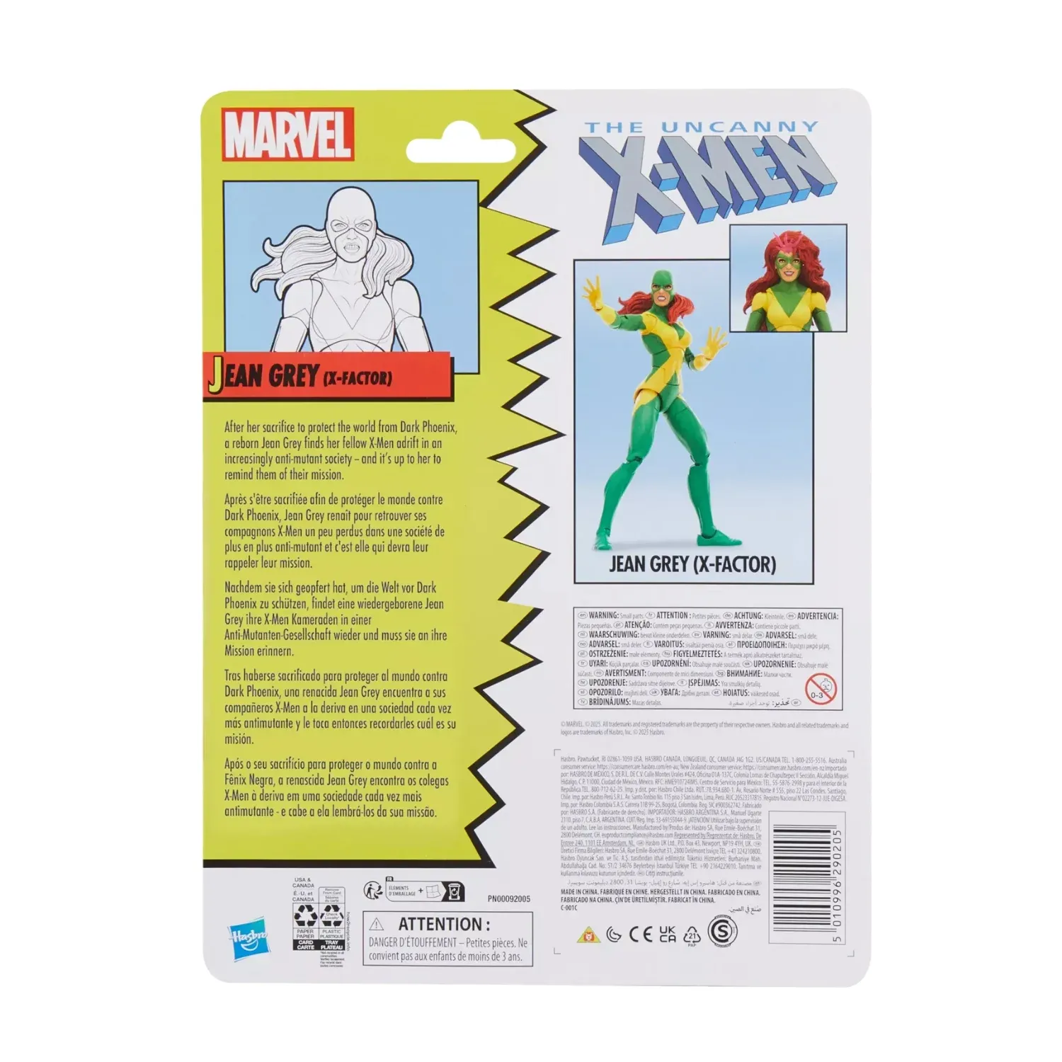 marvel legends series: x-men – jean grey (x-factor) figura, 15cm - slika 8