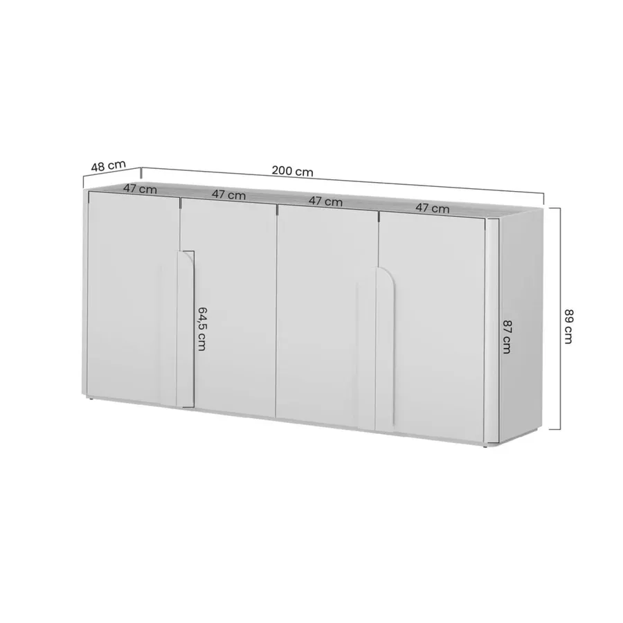 komoda amilio 200cm, materijal: mdf - slika 6