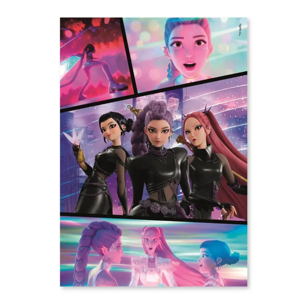 kpop demon hunters puzzle – take down, 300pcs - slika 2