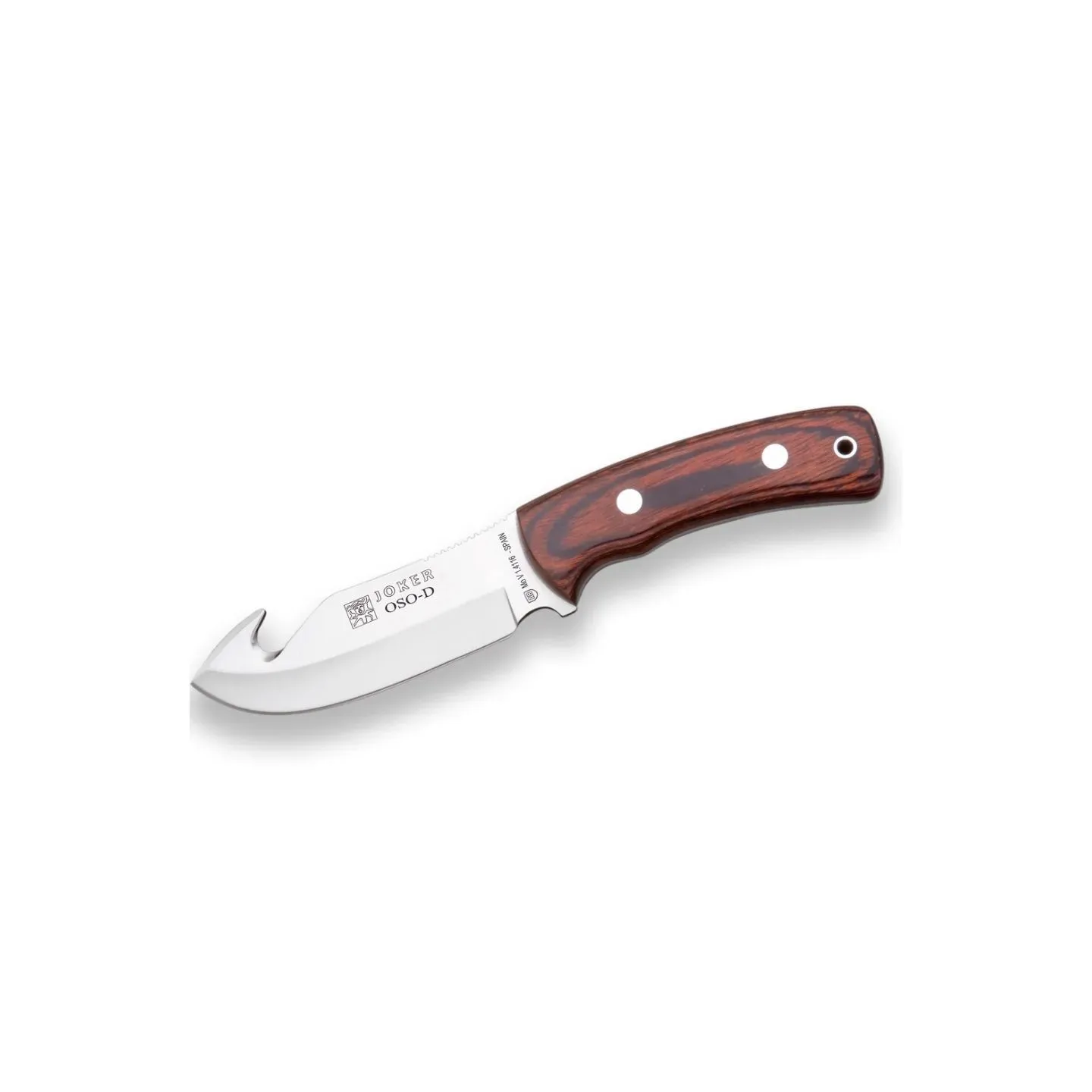 Joker Oso CR56 12cm lovački nož s drškom od crvenog drva - Poreč