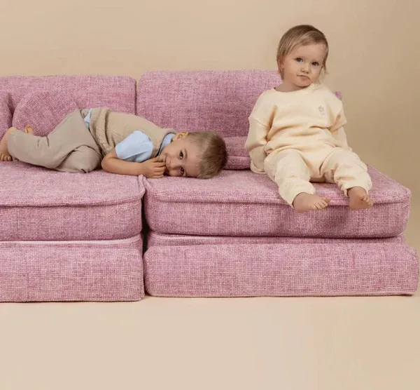 srednja modularna sofa za djecu - tangle bubblegum pink plus - slika 10