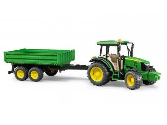 bruder traktor john deere 5115 m + prikolica - slika 2