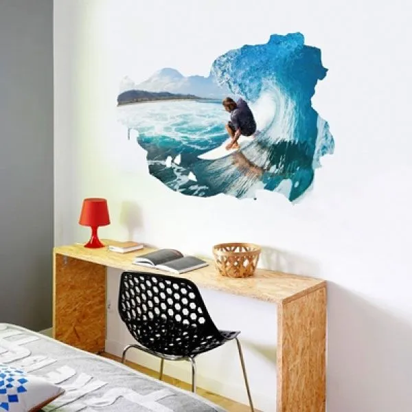 3D zidna naljepnica - Surfing Man - Zagreb, Novi Zagreb - istok