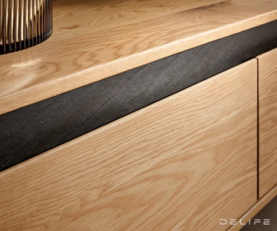 tv komoda stonegrace 240 cm, materijal: hrast - slika 5