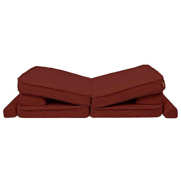 velika modularna sofa za djecu - premium smeđa - slika 5
