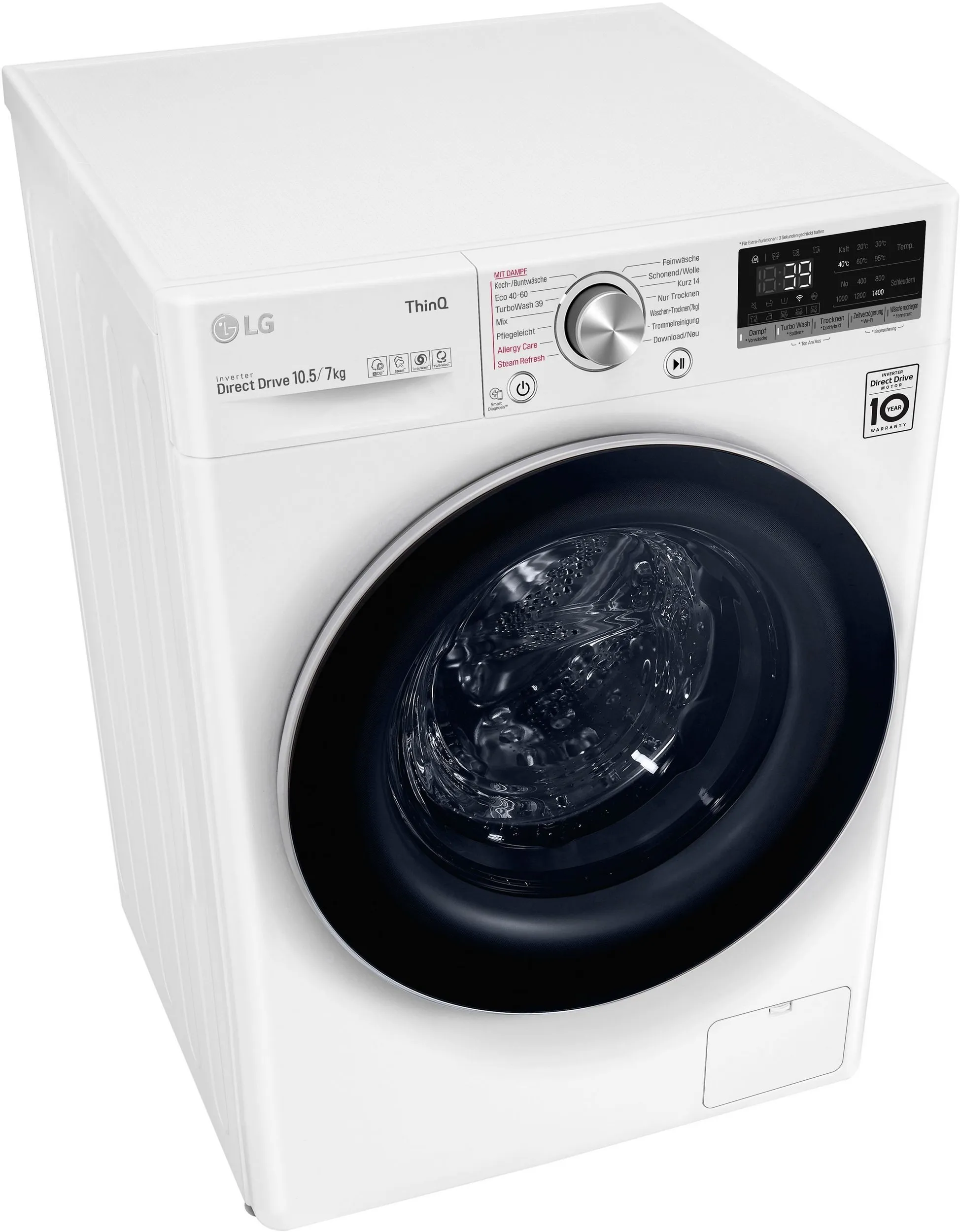 lg perilica-sušilica v7wd107h2e, 10,5 kg, 7 kg - slika 3