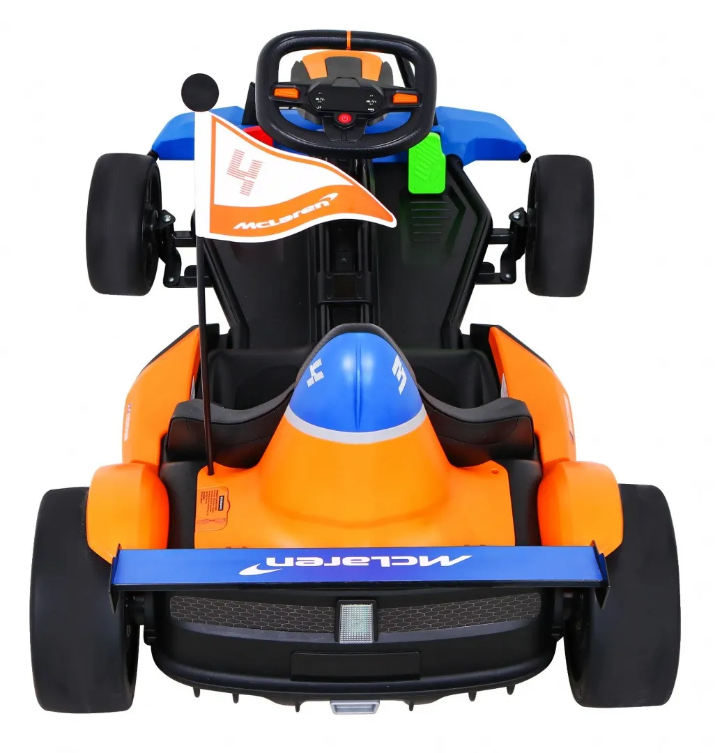 licencirani go-kart na akumulator mclaren drift - narančasti - slika 5