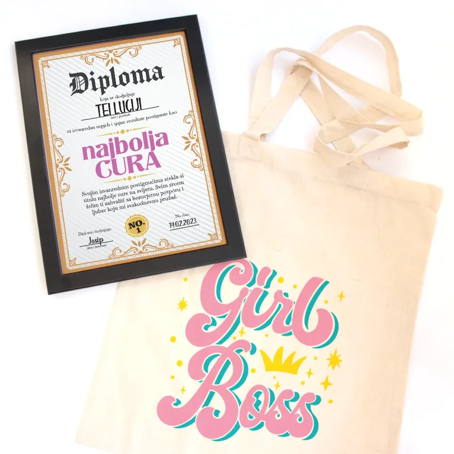 personalizirana diploma i vrećica - slika 2