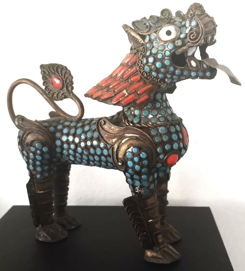 antikna tibetanska mjedena kadionica - slika 2