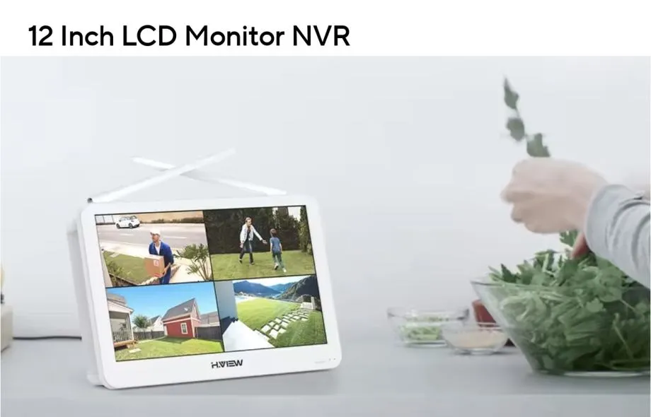video nadzor 4 kamere wifi bežične okretljive + monitor + 2tb disk - slika 17