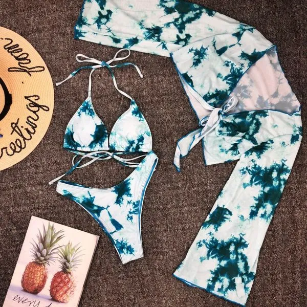trodijelni bikini tie-dye - slika 9