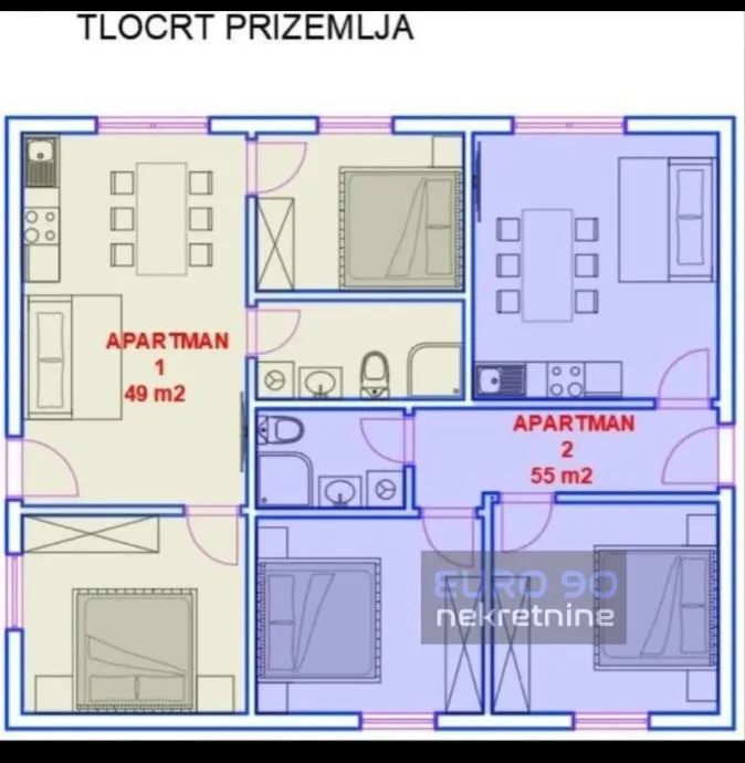 pag- samostojeća kuća sa četiri apartmana, pogled na more !!! - slika 21