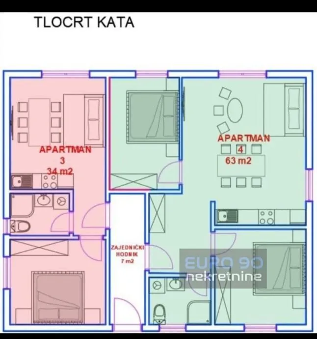 pag- samostojeća kuća sa četiri apartmana, pogled na more !!! - slika 22