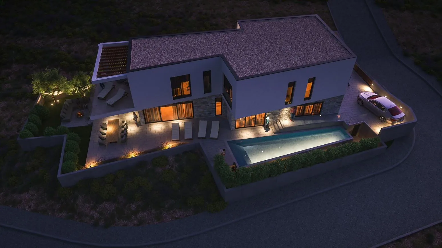 vila predivne arhitekture s pogledom u primoštenu - slika 20