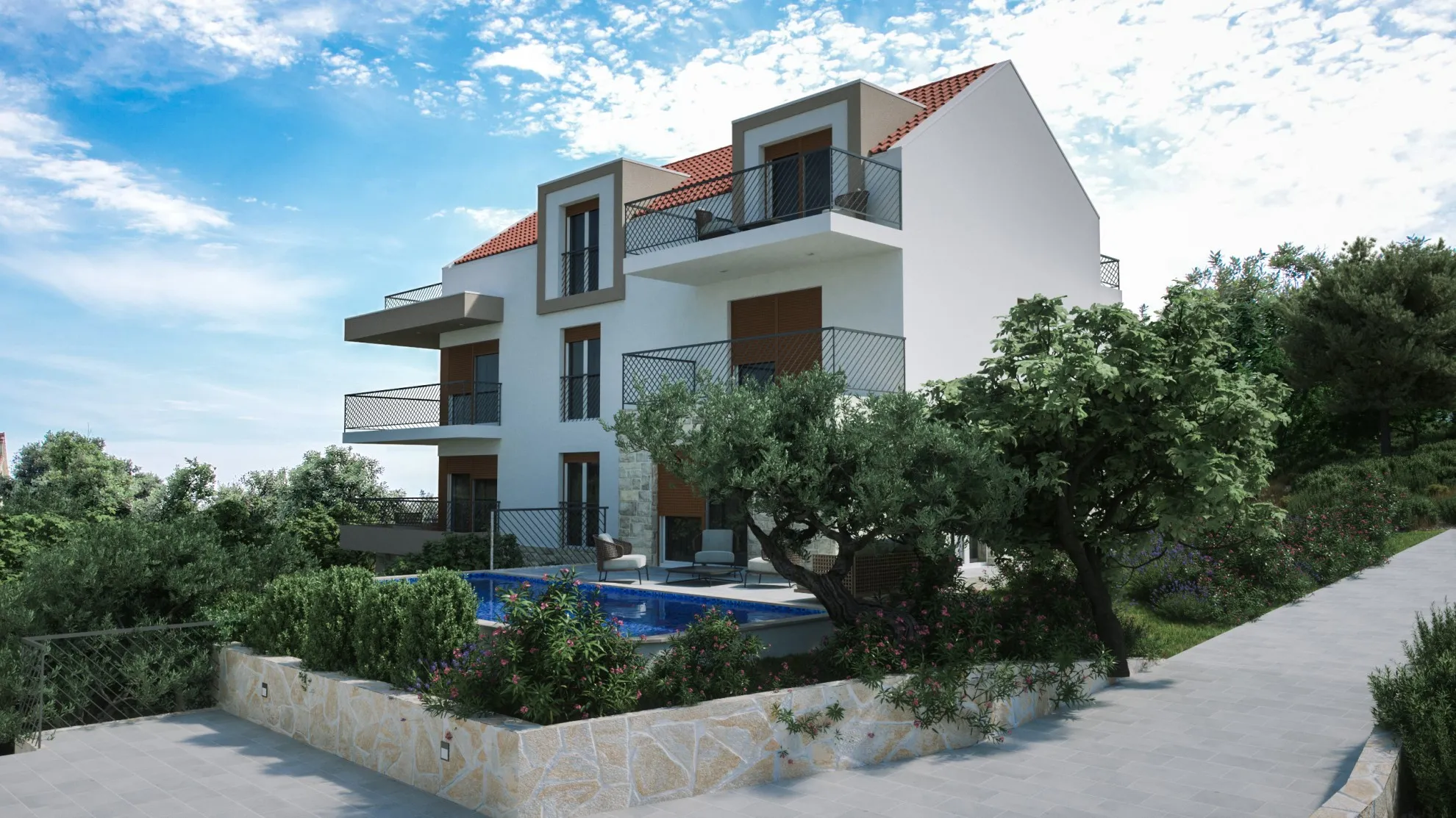 stan u novogradnji s bazenom, stivašnica, 95 m2 - slika 5