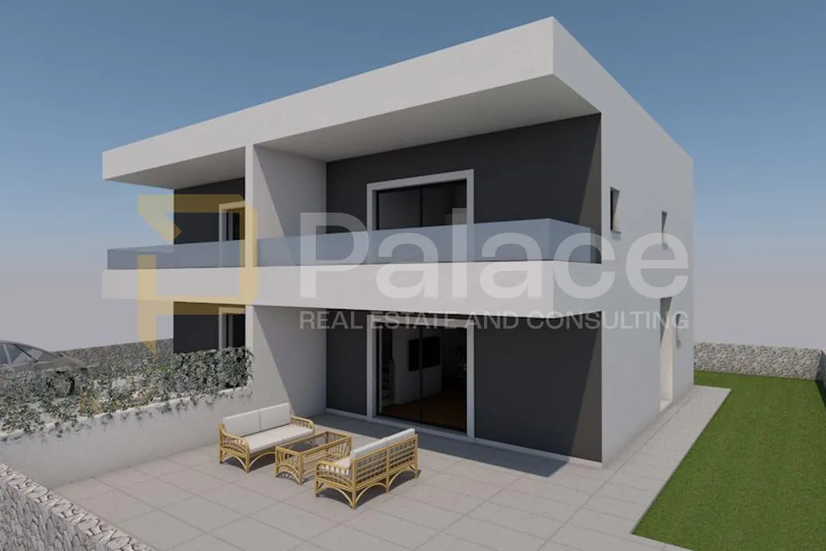 novogradnja dvojna kuća katnica s 2 stana i dvorištem, vodice 240 m2 - slika 3