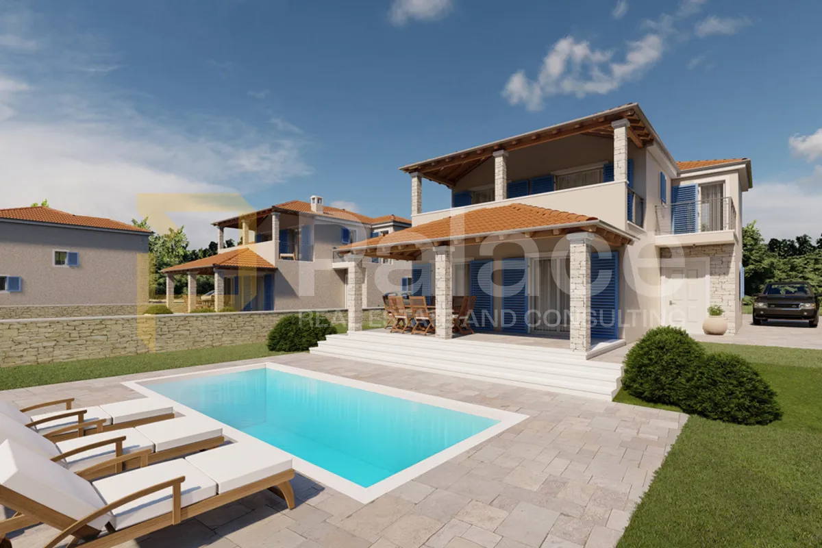 ližnjan - nova vila u istarskom stilu, pogled na more - slika 3
