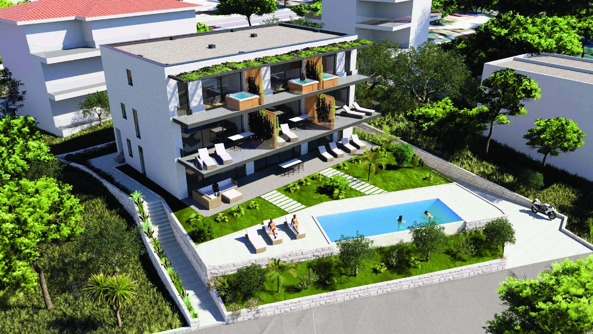 dvoetažni stan u luksuznoj urbanoj vili, prvi red do mora, 142,59 m² - slika 6
