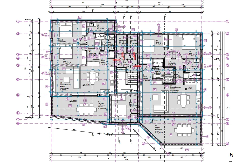 dvosoban stan s4 s parkingom, novogradnja tribunj, 91,55 m2 - slika 7