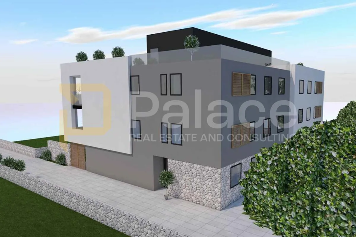 Dvoetažni stan u novogradnji s krovnom terasom, Privlaka, 200 m od mora S7