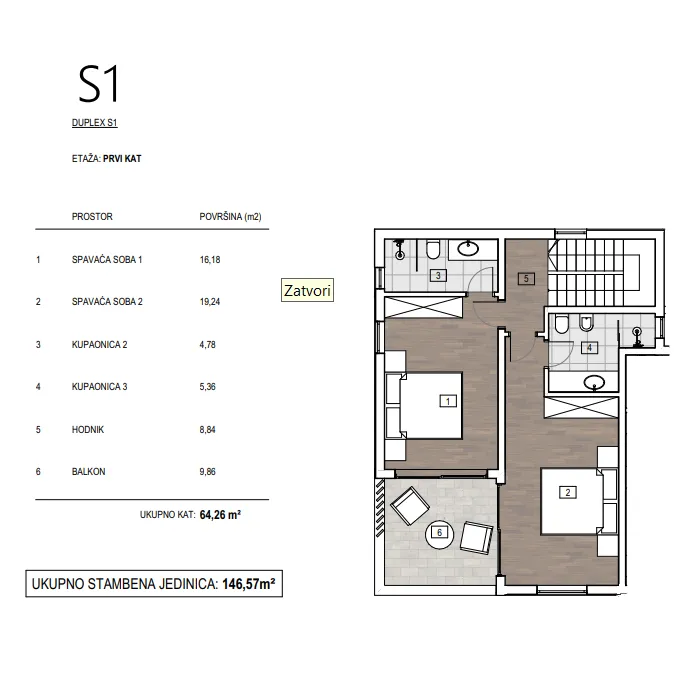 luksuzna dvoetažna villa s bazenom, primošten, 146 m2 - slika 4
