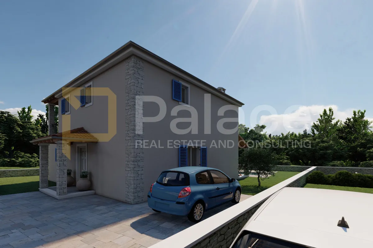 ližnjan - nova vila u istarskom stilu, pogled na more - slika 8
